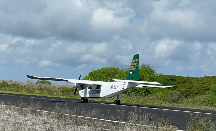 Inter-island light aircraft in the Galápagos Islands