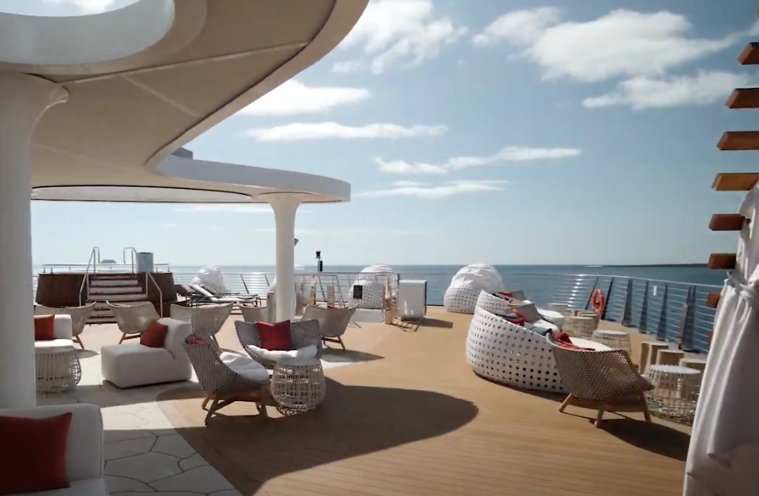 Luxury yacht cruise in the Galapagos Islands with volcanic coastline