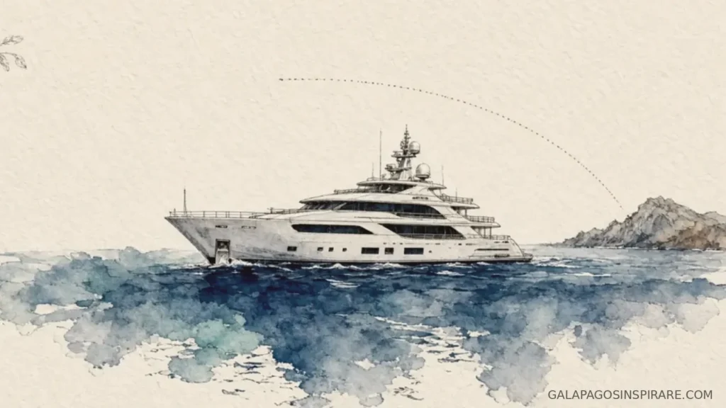 bonita galapagos yacht naturalist sketch on expedition route