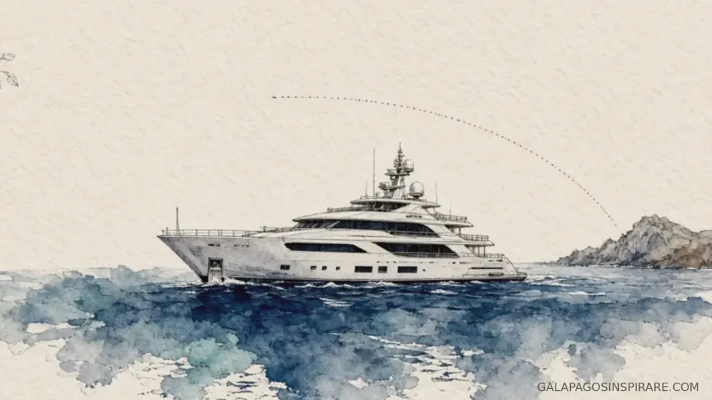 tip top iv galapagos first-class yacht route naturalist sketch evening