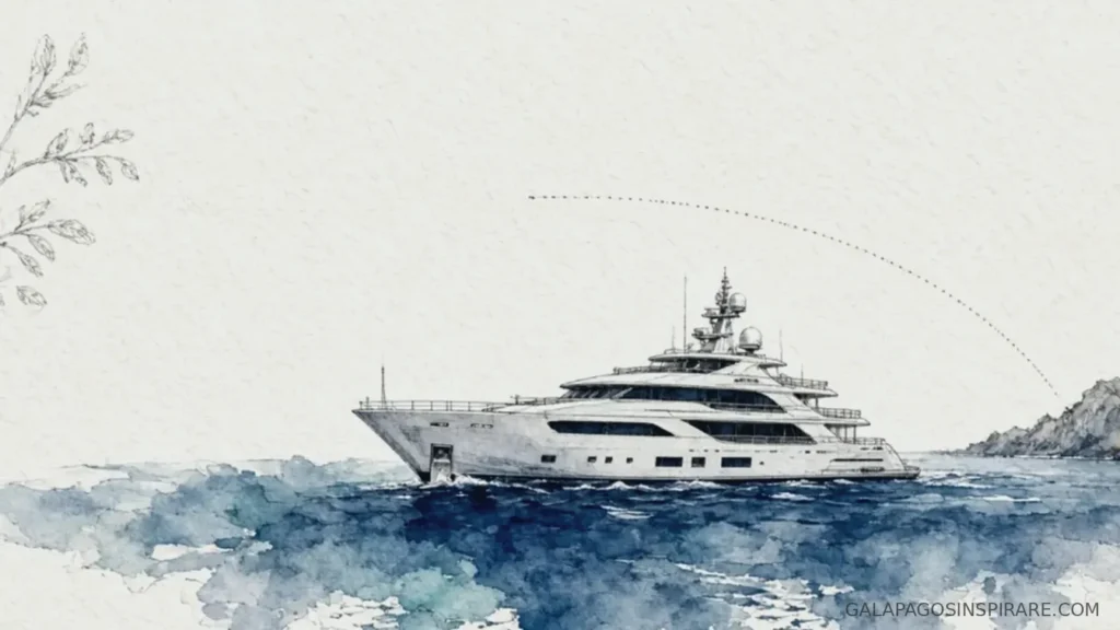 galapagos cruise cost expedition route naturalist sketch cool slate-blue morning