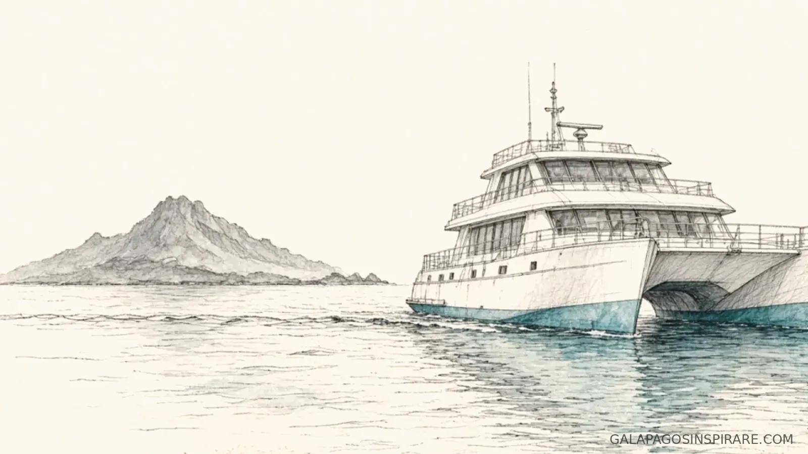 Naturalist sketch for galapagos solo traveler cruise island peach dawn