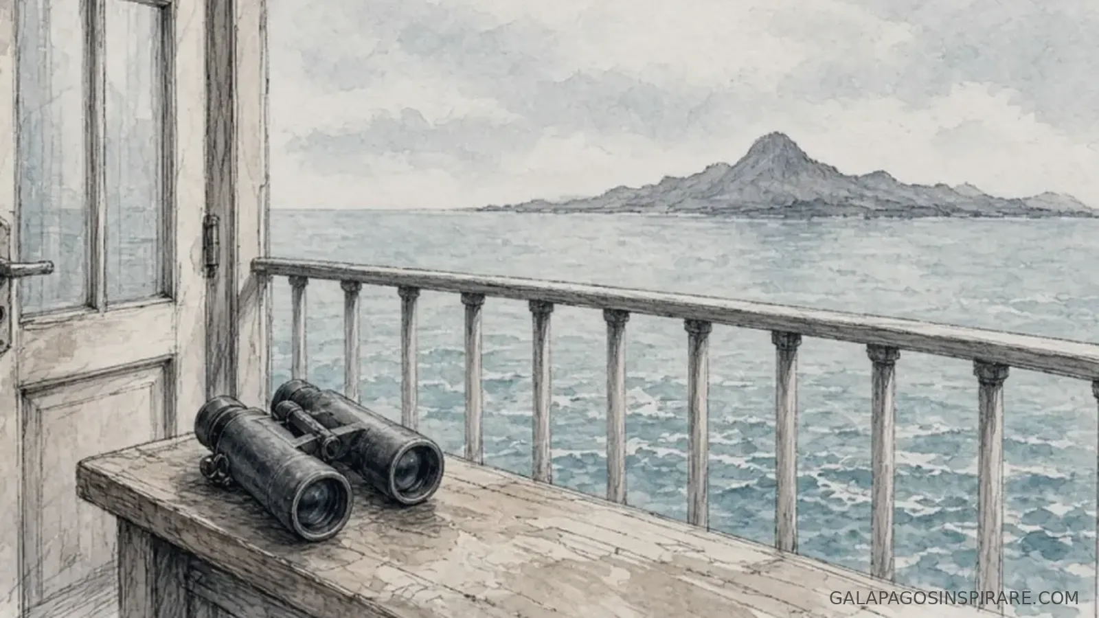 Naturalist sketch for vistamar galapagos binoculars indigo evening