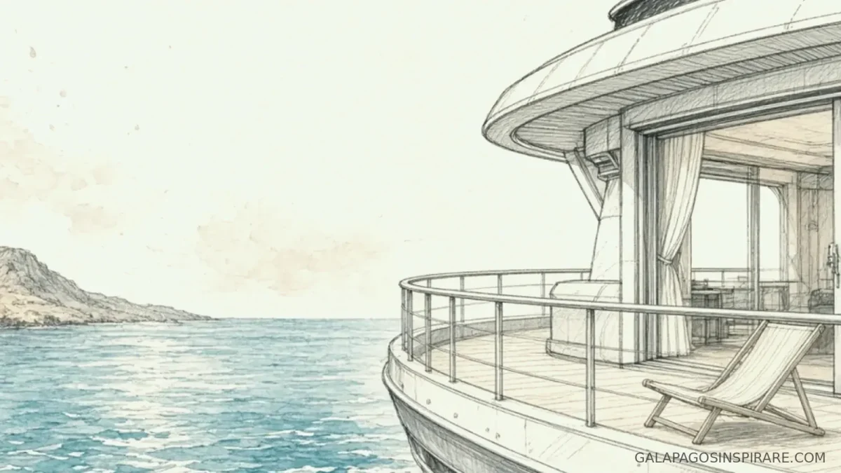 ecogalaxy galapagos eco catamaran deck naturalist sketch mint morning