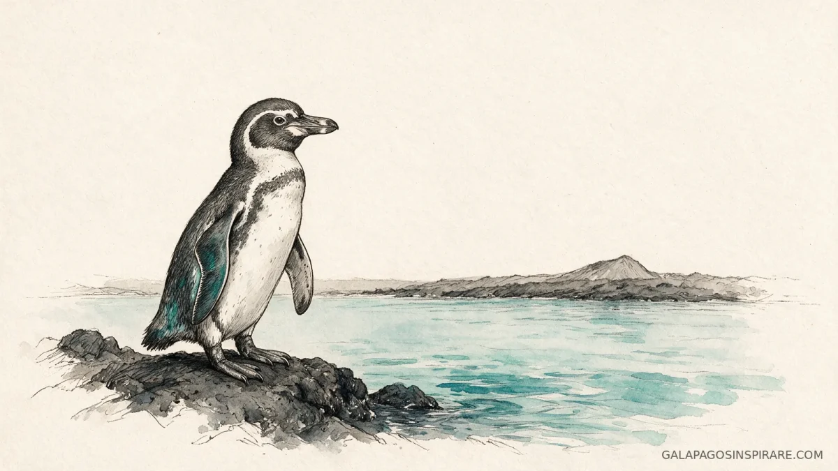 galapagos penguin facts equatorial penguin naturalist sketch