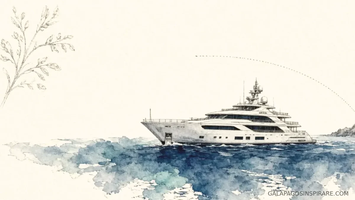 integrity galapagos yacht first-class naturalist sketch warm morning route