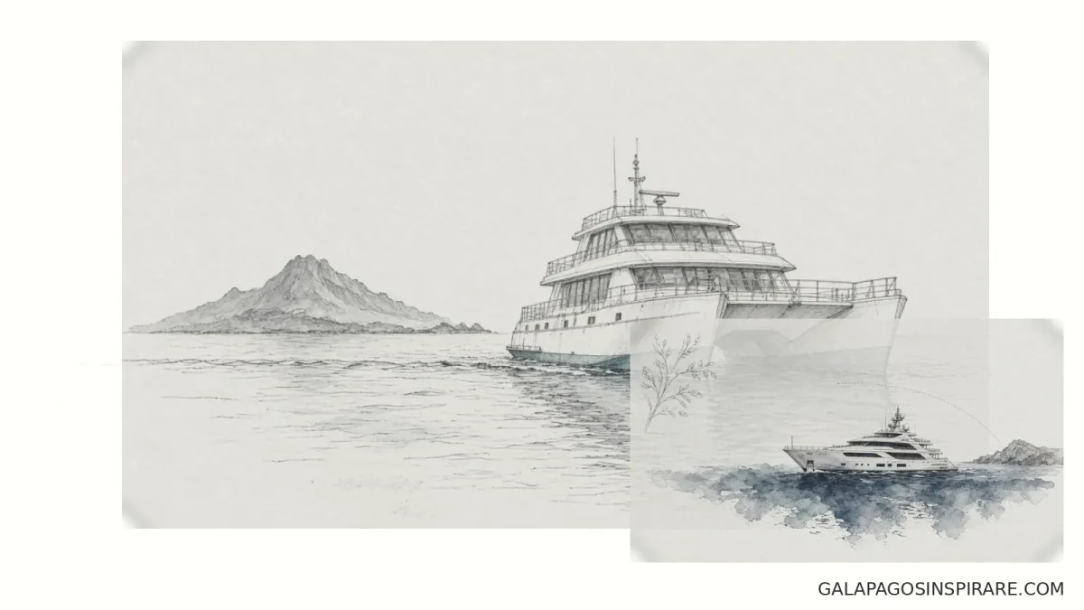 santa cruz ii galapagos expedition ship naturalist sketch